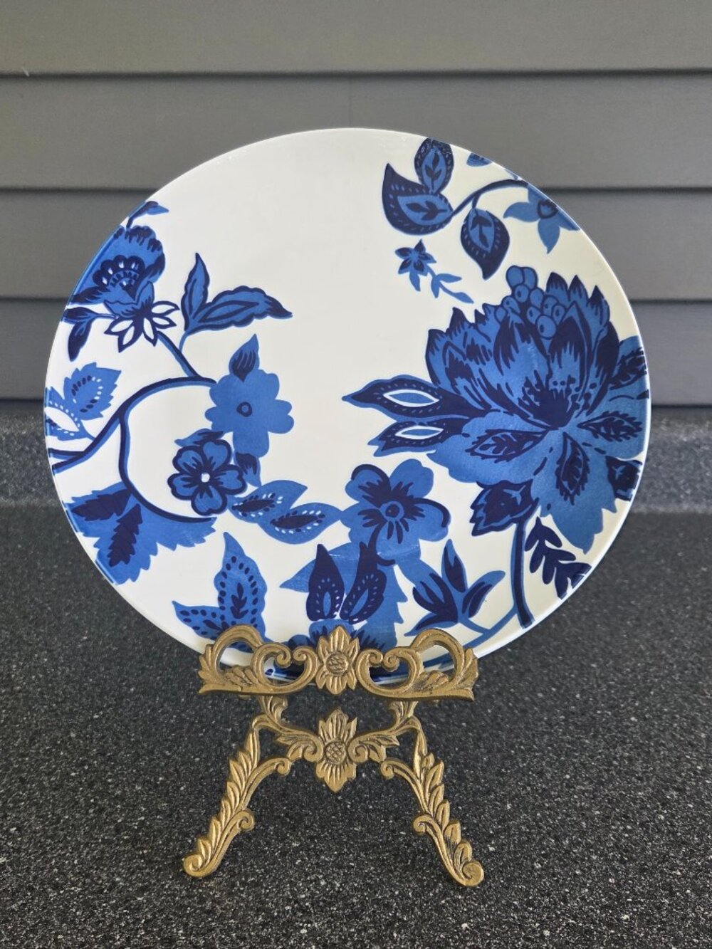 Royal Norfolk Blue Floral Dinner Plate 10.5 Inch Greenbrier International